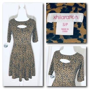 Leopard Print Mustard Yellow Dress